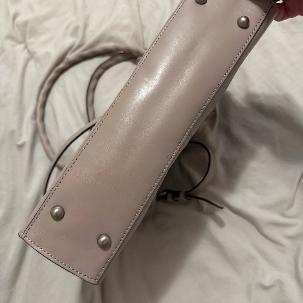 ** Hold for iamelvie ** Patricia Nash Gray Leather Satchel/Crossbody - Picture 4 of 6